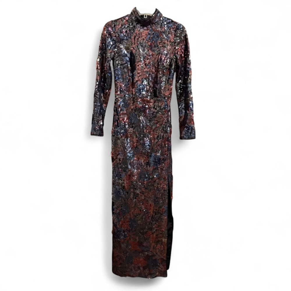 NWT Marciano by Guess Multicolor Sequin Long Sleeve Dress